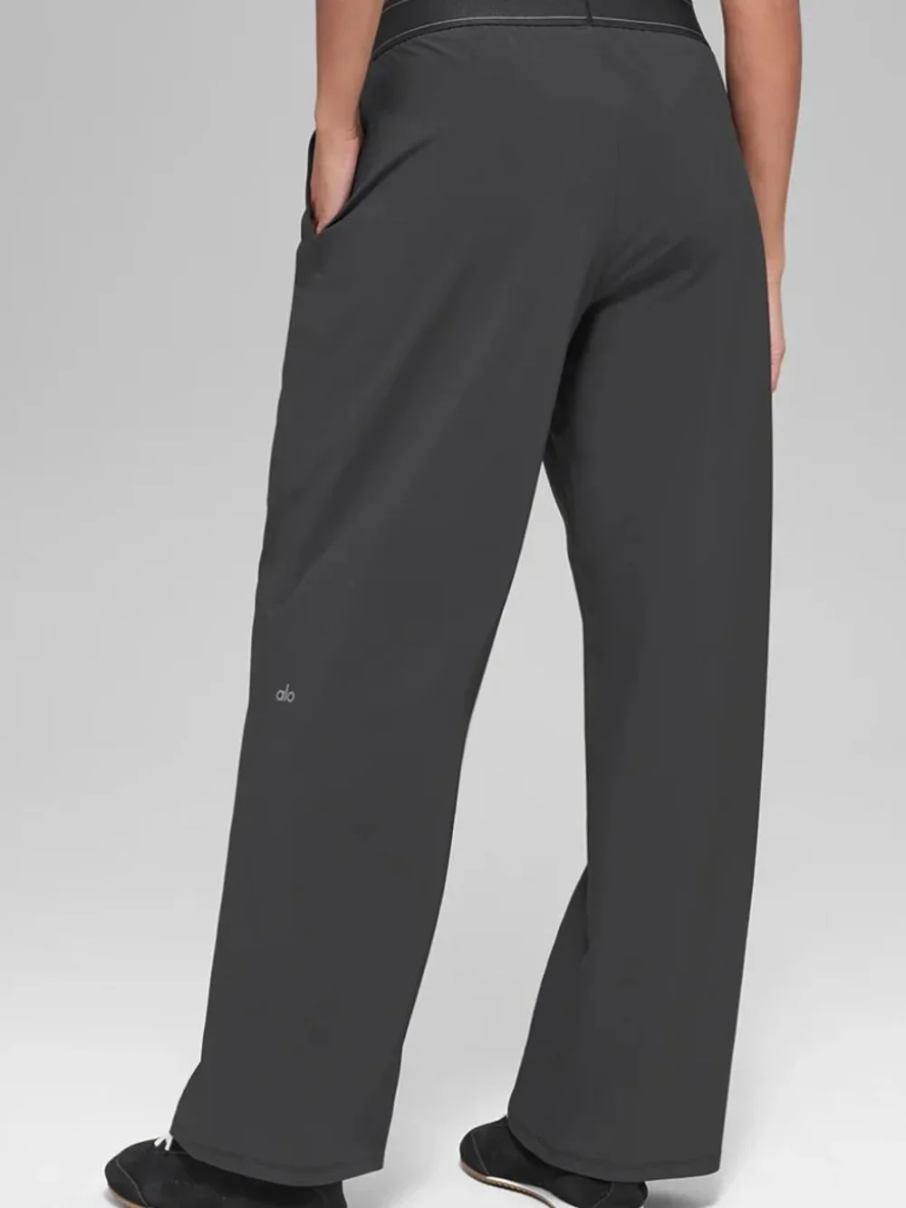 💐NWT ALO Yoga Straight Leg Trousers😉 Dark Grey & XXS | Regular Length-Office